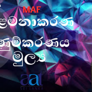 කලමණාකරණ ගිනුම්කරණය සහ මූල්‍ය (MAF)